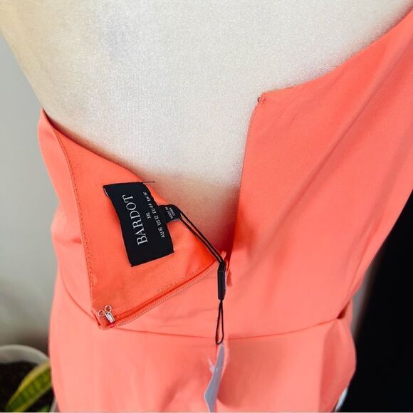 BARDOT JENNA ONE SHOULDER CUTOUT DRESS, Size 12 (XXL) ORANGE FIZ, NWT - Picture 14 of 17